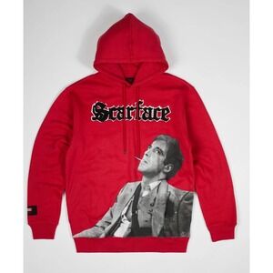 NWT Scarface x Reason Collaboration‎ Men's graphic print hoodie size SM Red